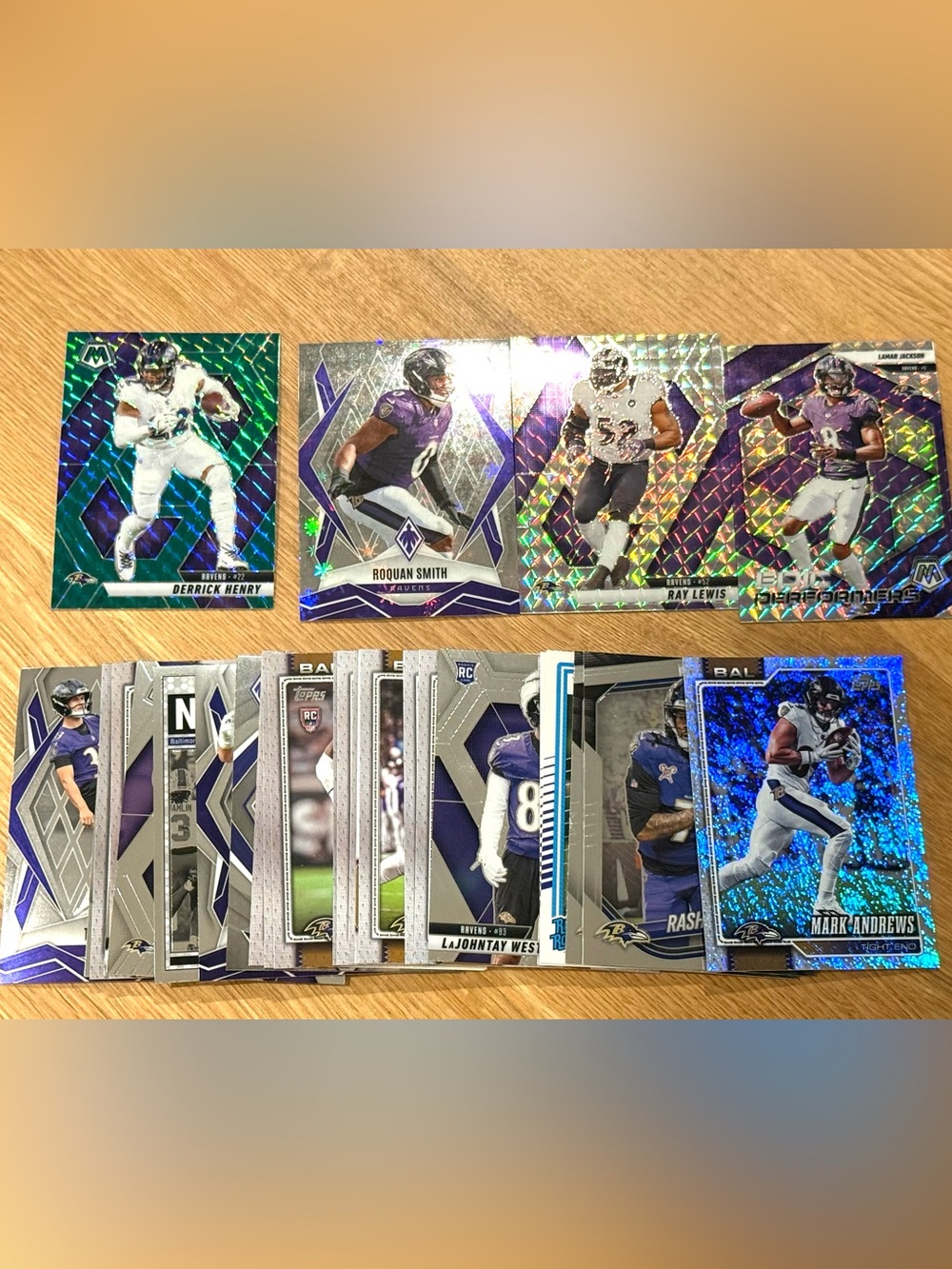 Baltimore Ravens Football Team Card Lot - Lamar Jackson, Zay Flowers and More